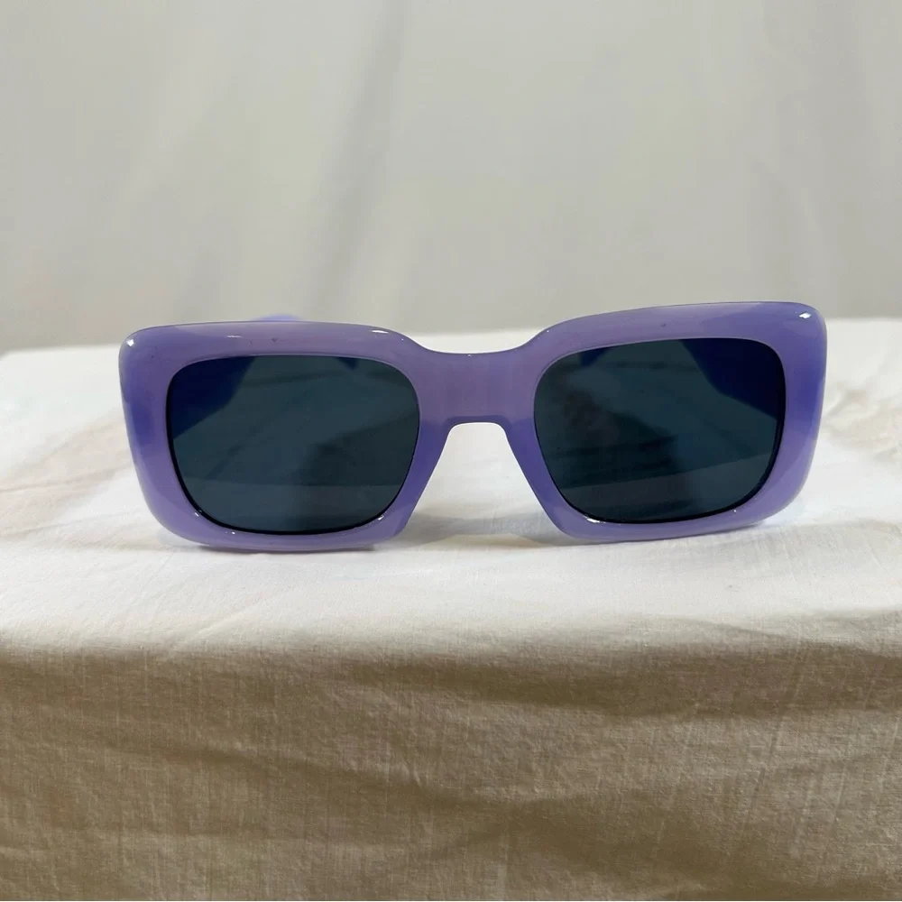 Purple Rectangular Sunglasses - Fashion Women's Shades